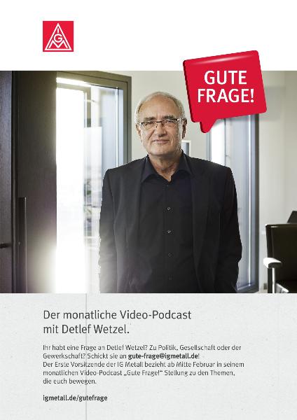 Der monatliche Video-Podcast - Plakat für die Betriebe