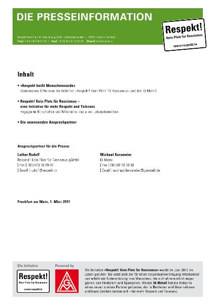 Pressemappe - Respekt