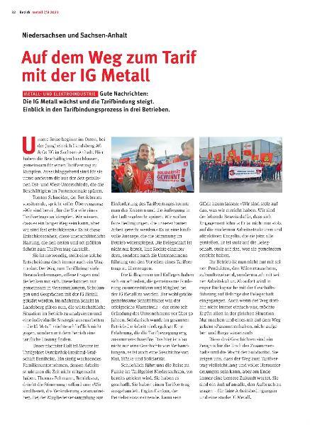 metall - Regionalseiten Niedersachsen und Sachsen-Anhalt 7/8 2023