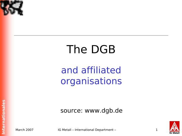 Der DGB, englisch