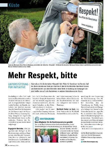 metallzeitung - Regionalseiten Küste August 2011