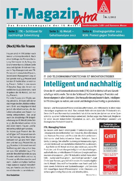IT-Magazin Nr. 1 - ITK - Schlüssel für nachhaltige Entwicklung (März 2012)