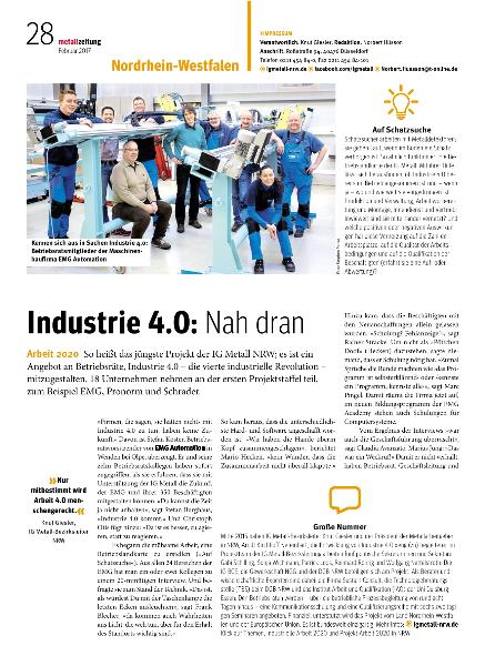 metallzeitung - Regionalseiten Nordrhein-Westfalen Februar 2017
