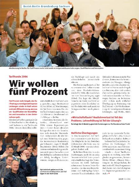 metall-Regionalseiten Berlin-Brandenburg-Sachsen Januar/Februar 2006