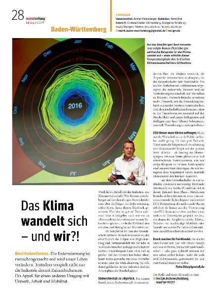 metallzeitung - Regionalseiten Baden-Württemberg Juli/August 2019