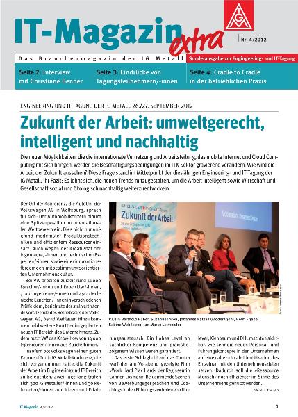 IT-Magazin Nr. 4 - Zukunft der Arbeit: umweltgerecht, intelligent und nachhaltig (Okt. 2012)