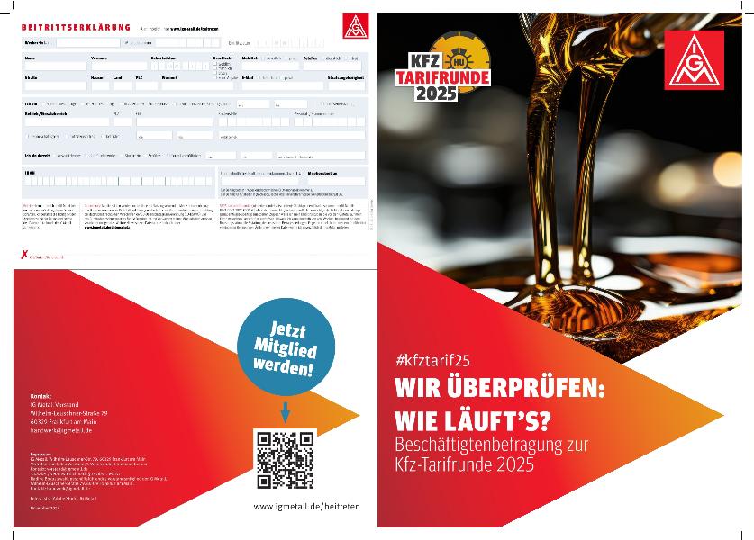 Beschäftigtenbefragung zur Kfz-Tarifrunde 2025
