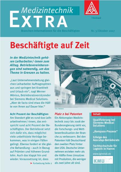Beschäftigte auf Zeit, Medizintechnik Extra Nr. 3 (2007)
