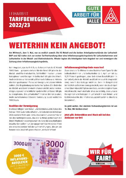 Weiterhin kein Angebot!, Tarifbewegung Leiharbeit 2022/23
