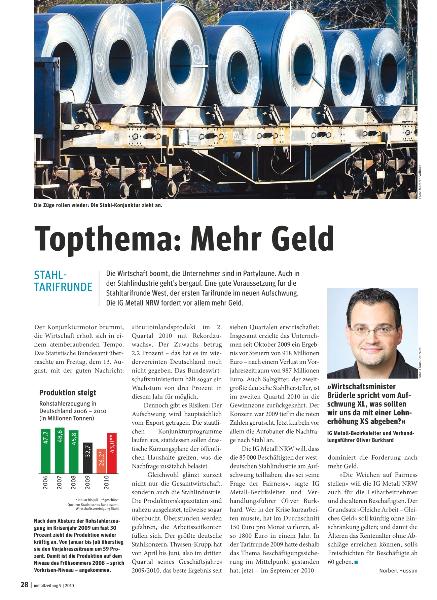 metallzeitung - Regionalseiten NRW September 2010