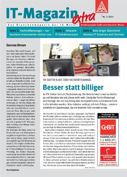 IT-Magazin Nr. 1/2011 extra - Besser statt billiger