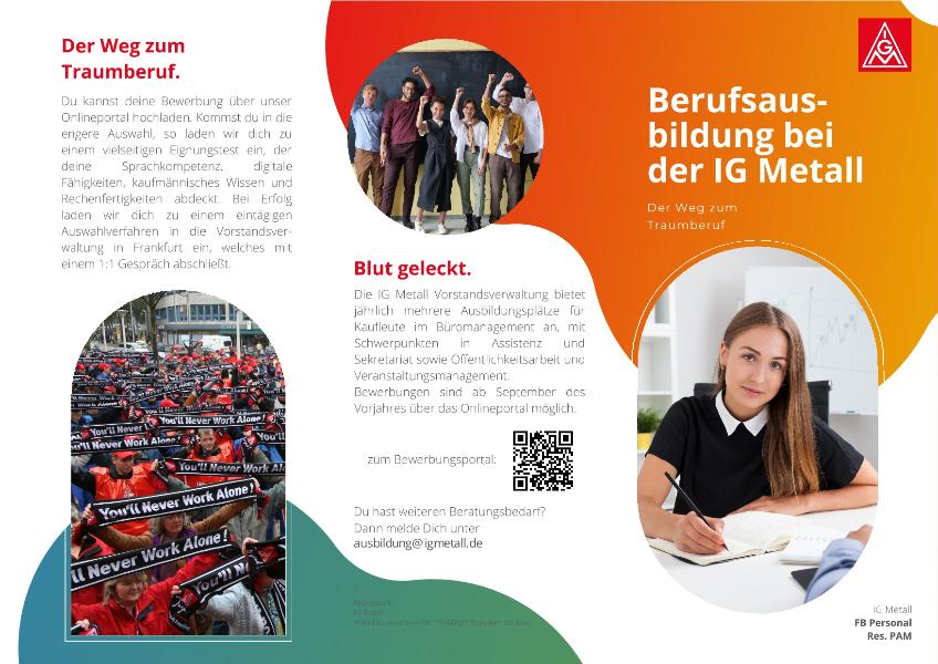 Ausbildung zur/zum Kauffrau/Kaufmann für Büromanagement bei der IG Metall