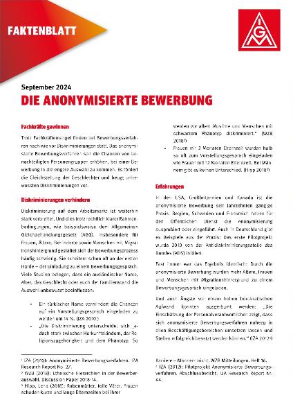 Die anonymisierte Bewerbung