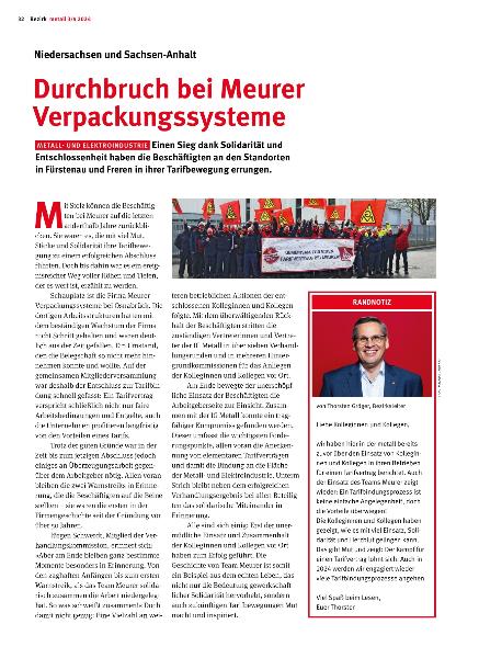 metall - Regionalseiten Niedersachsen und Sachsen-Anhalt 3/4 2024