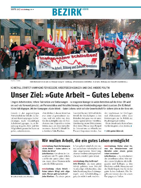metallzeitung - Regionalseiten Küste März 2009
