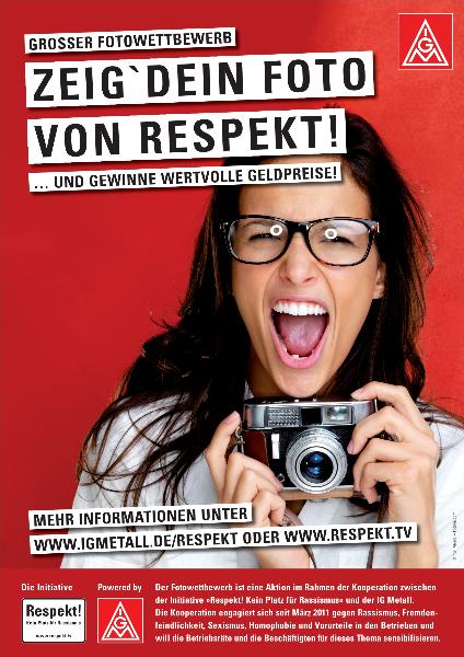 Zeig' Dein Foto von Respekt! Und gewinne wertvolle Geldpreise - Großer Fotowettbewerb - Plakat