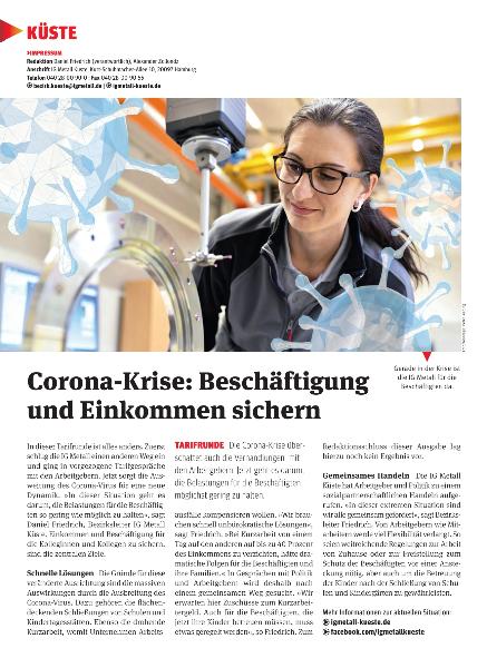 metallzeitung - Regionalseiten Küste April 2020