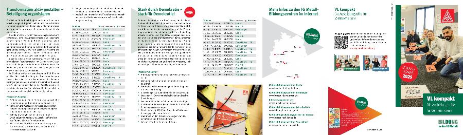 VL kompakt - Ausbildungsreihe für Vertrauensleute (Flyer mit Terminen)