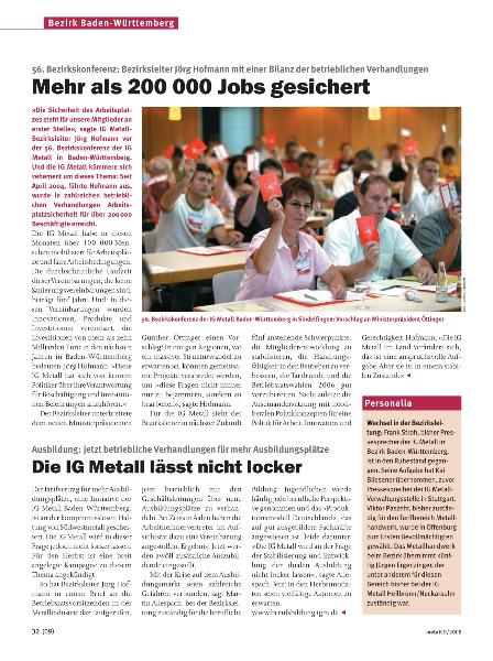 metall-Regionalseiten Baden-Württemberg September 2005