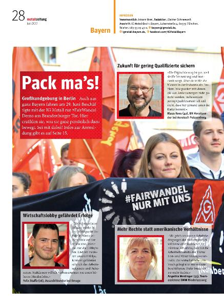 metallzeitung - Regionalseiten Bayern Juni 2019