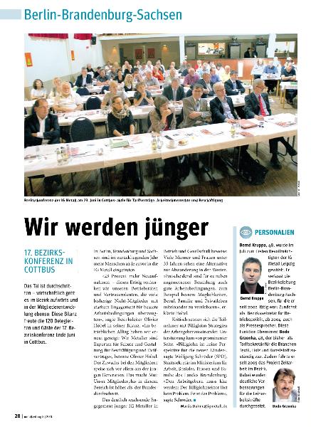 metallzeitung - Regionalseiten Berlin-Brandenburg-Sachsen August 2011