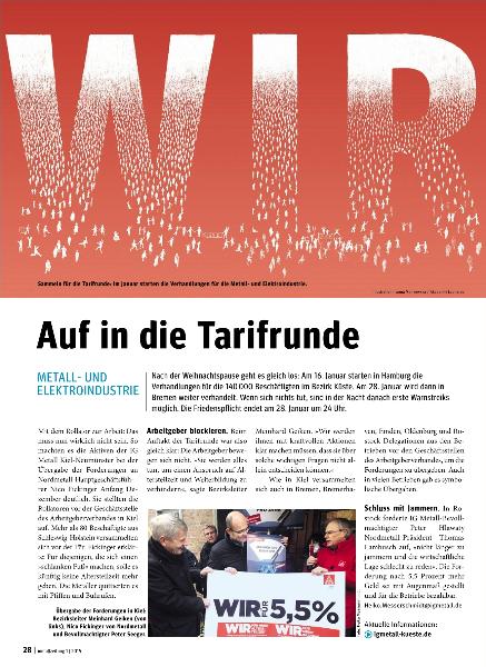 metallzeitung - Regionalseiten Küste Januar 2015