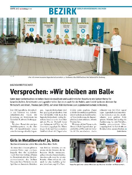 metallzeitung - Regionalseiten Berlin-Brandenburg-Sachsen Juni 2008