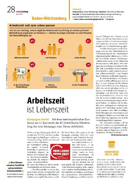 metallzeitung - Regionalseiten Baden-Württemberg Juni 2016
