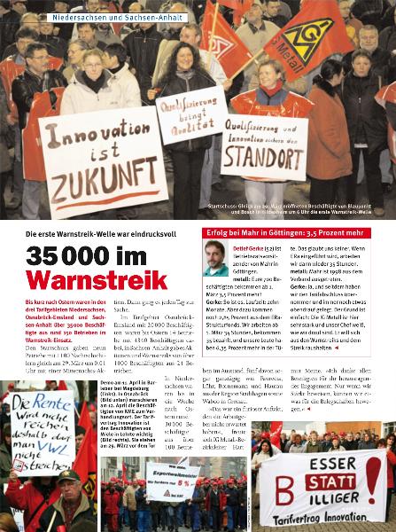 metall-Regionalseiten Niedersachsen und Sachsen-Anhalt Mai 2006
