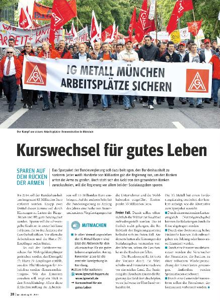 metallzeitung - Regionalseiten Bayern Oktober 2010