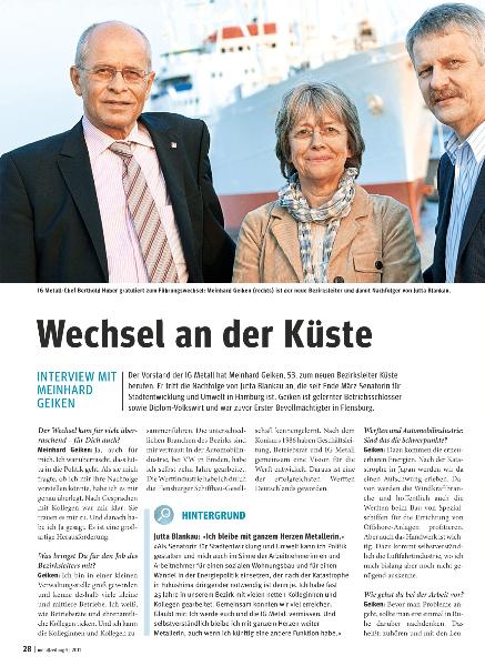 metallzeitung - Regionalseiten Küste Mai 2011