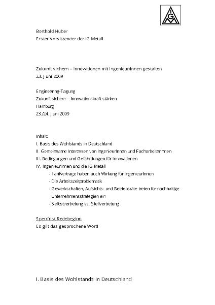 Berthold Huber: Zukunft sichern - Innovationen mit Ingenieur/innen gestalten