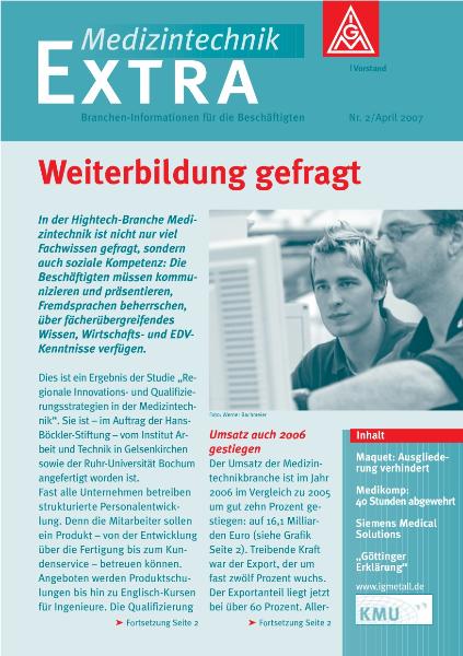 Weiterbildung gefragt, Medizintechnik-Extra Nr. 2 (2007)