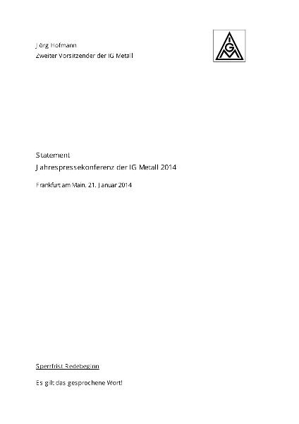 14 21 1 Statement Jörg Hofmann