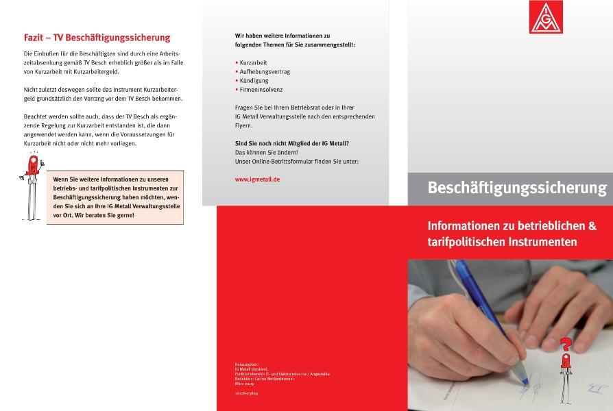 Beschäftigungssicherung - Informationen zu betrieblichen und tarifpolitischen Instrumenten