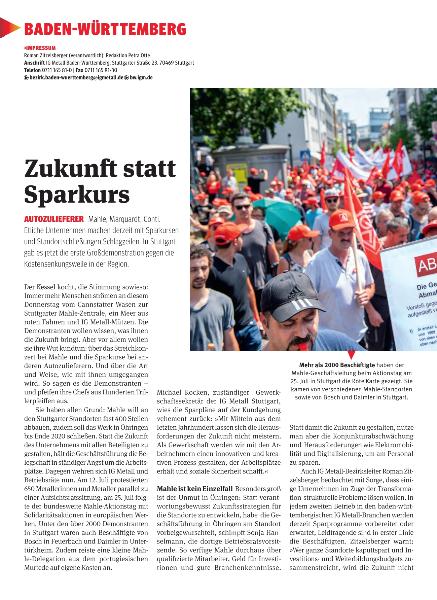 metallzeitung - Regionalseiten Baden-Württemberg September 2019