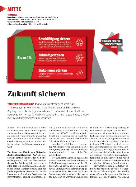 metallzeitung - Regionalseiten Mitte Dezember 2020