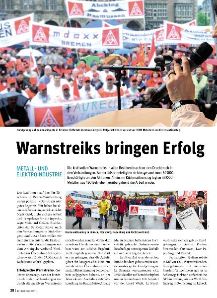 metallzeitung - Regionalseiten Küste Juni 2012