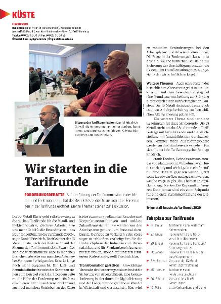 metallzeitung - Regionalseiten Küste Januar/ Februar 2020