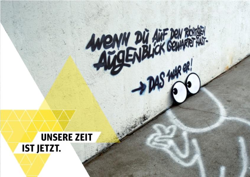 Postkarte: Unsere Zeit ist jetzt