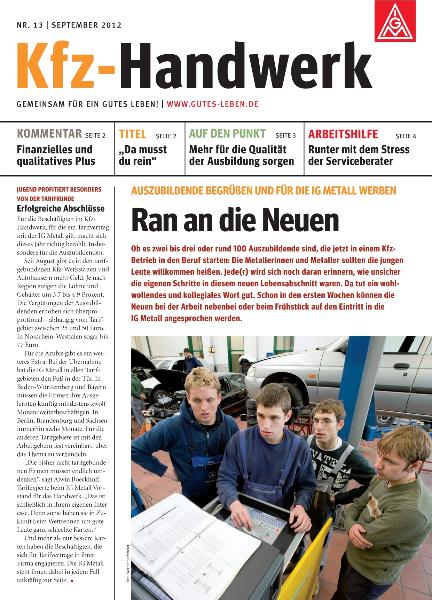 Kfz-Handwerk Nr 13 / August 2012