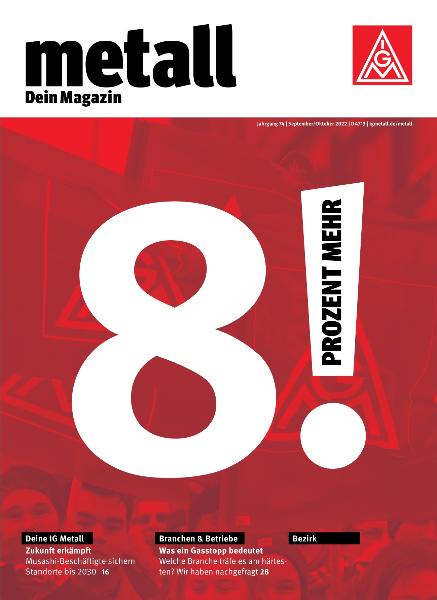 metall. Dein Magazin, September/Oktober 2022