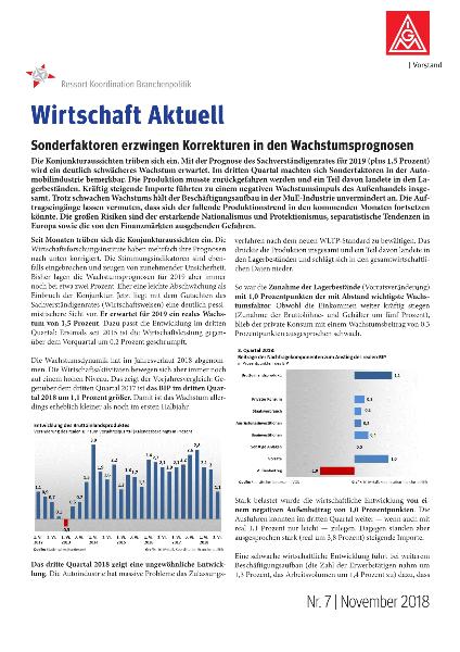 Sonderfaktoren erzwingen Korrekturen in den Wachstumsprognosen