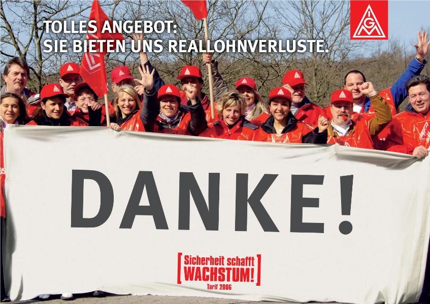 Tarifrunde 2006 - Plakat Danke! (A4)