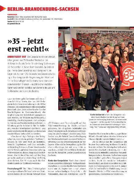 metallzeitung - Regionalseiten Berlin-Brandenburg-Sachsen November 2019