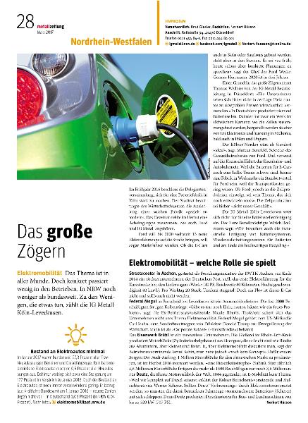 metallzeitung – Regionalseiten Nordrhein-Westfalen März 2017