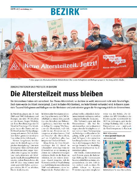 metallzeitung - Regionalseiten Bayern Juli 2008