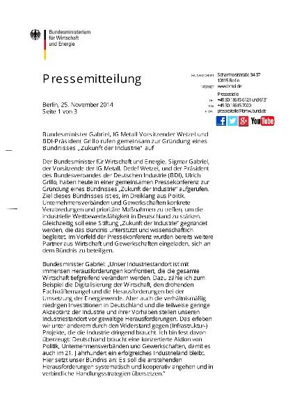2014 11 25 PM Bündnis der Industrie