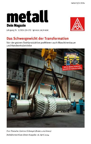metall. Dein Magazin, Mai/Juni 2024 (barrierefreie Ausgabe)