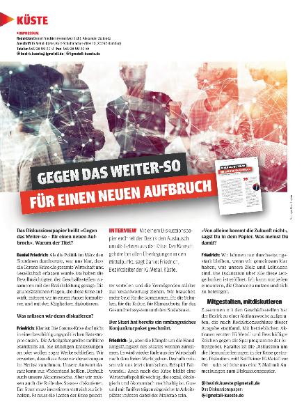 metallzeitung - Regionalseiten Küste Juli/August 2020